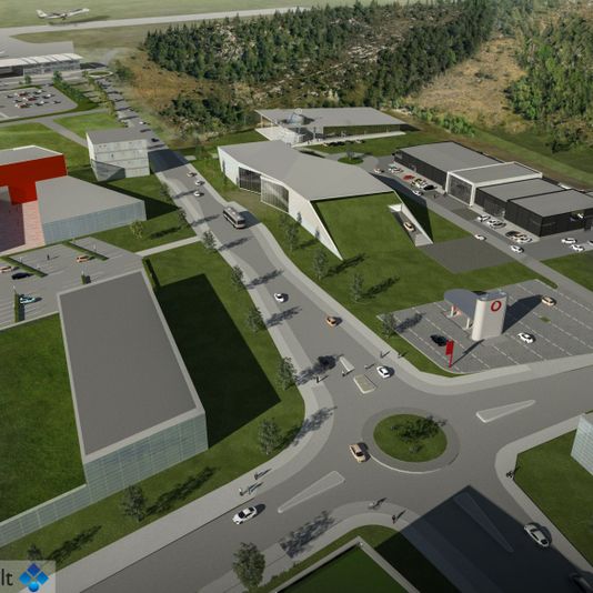 3D-modell over næringsområde i Kristiansund